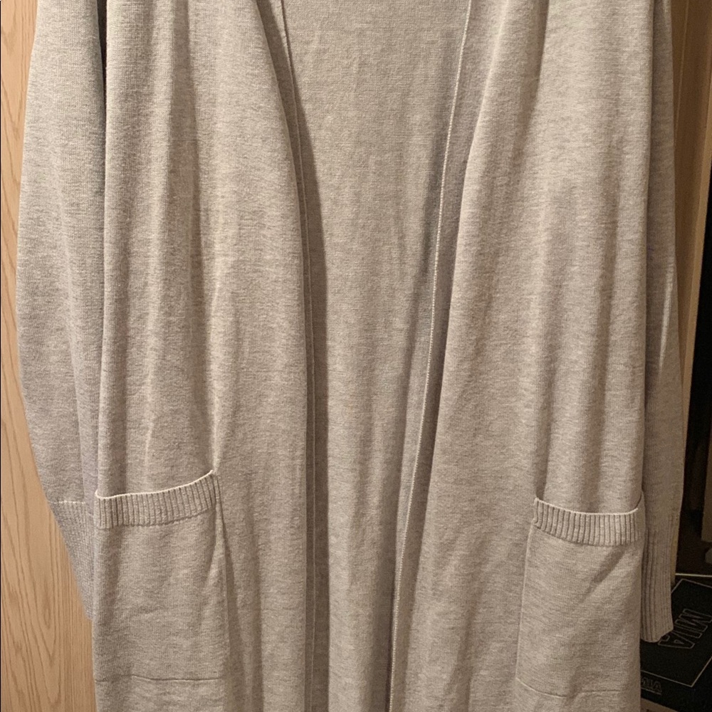 Long duster-style sweater